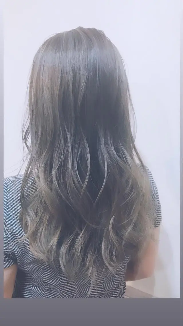 ロング カラー ヘアアレンジ ベージュカラー オリーブベージュ アイラッシュ/美容室 個室/瀬戸 一菜のヘアスタイル