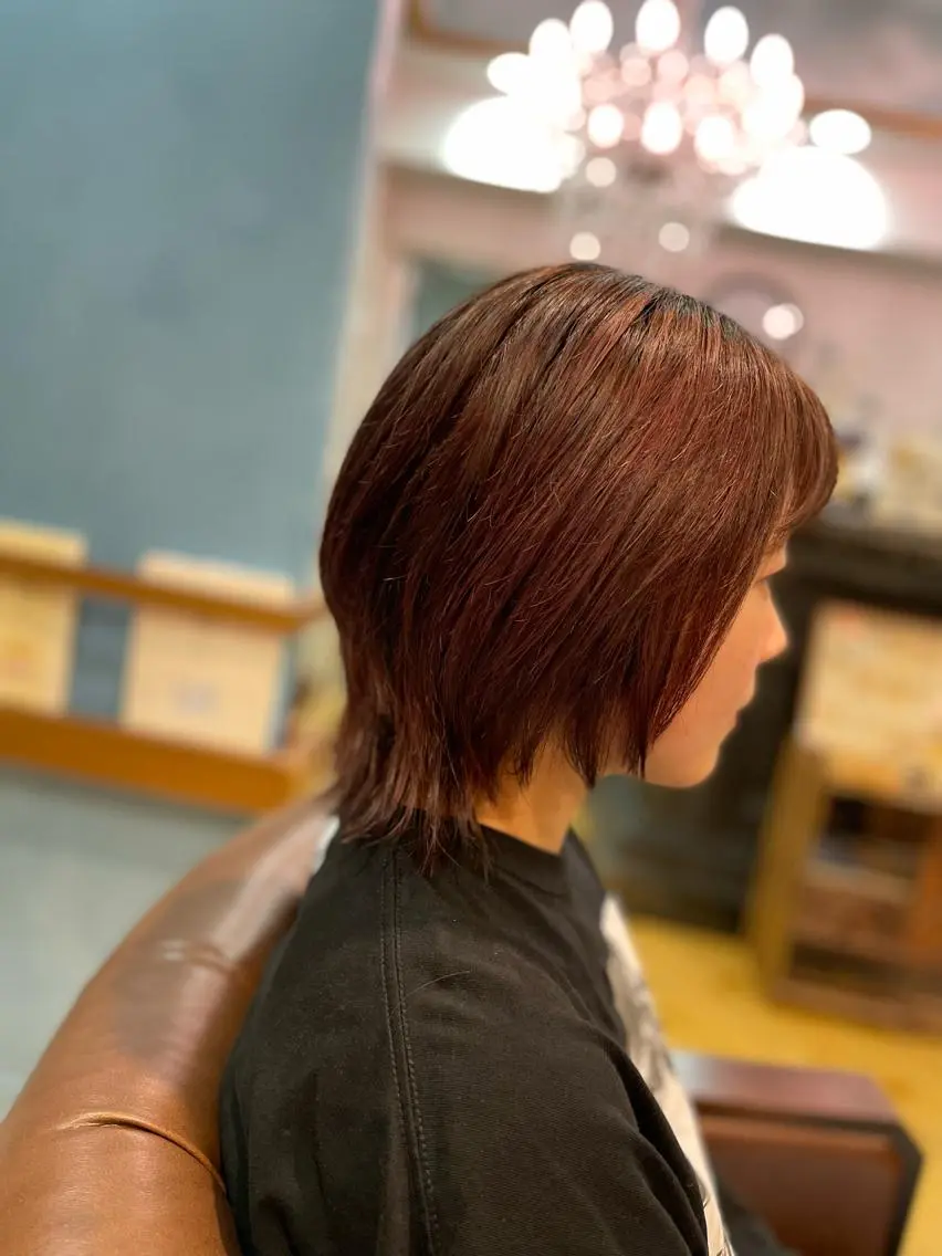 ショート カラー ボブ ウルフカット 廣瀬 智志のヘアスタイル