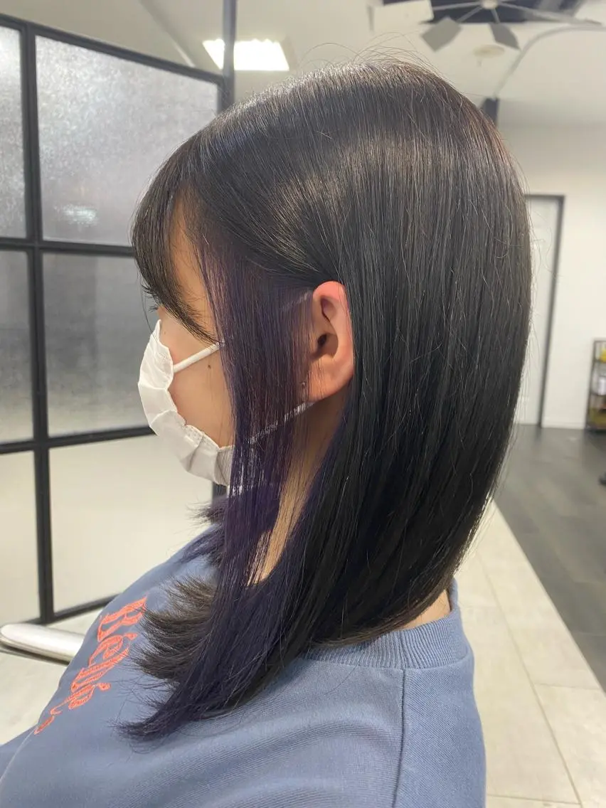 ミディアム ヘアカラー トリートメント 月野涼風 /レイヤーカットのヘアスタイル