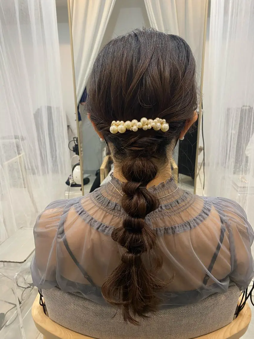 ヘアアレンジ 玉ねぎヘアー 谷川 李奈のヘアスタイル