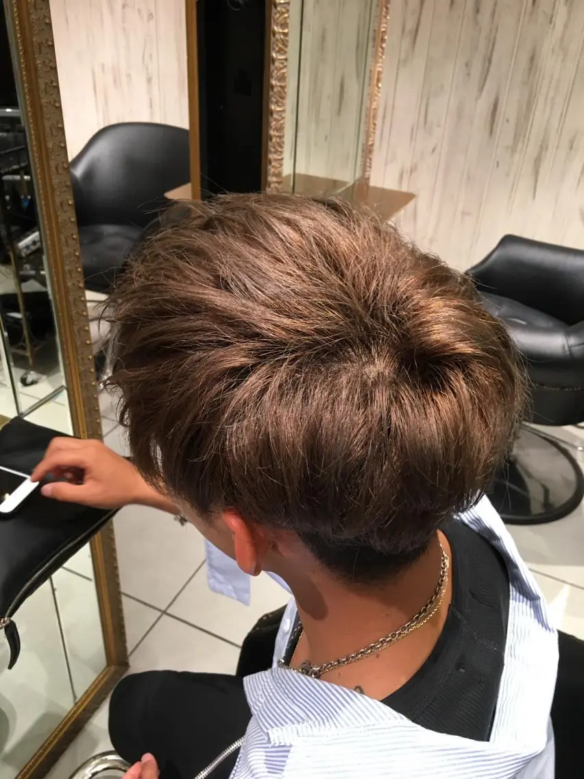 ショート カラー ベージュカラー 永井大樹✨ 透明感カラー✨のヘアスタイル