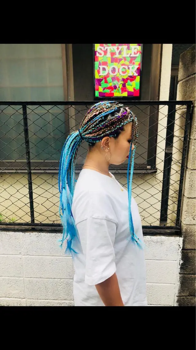 ロング パープルカラー 特殊ヘア師 /TANIのヘアスタイル