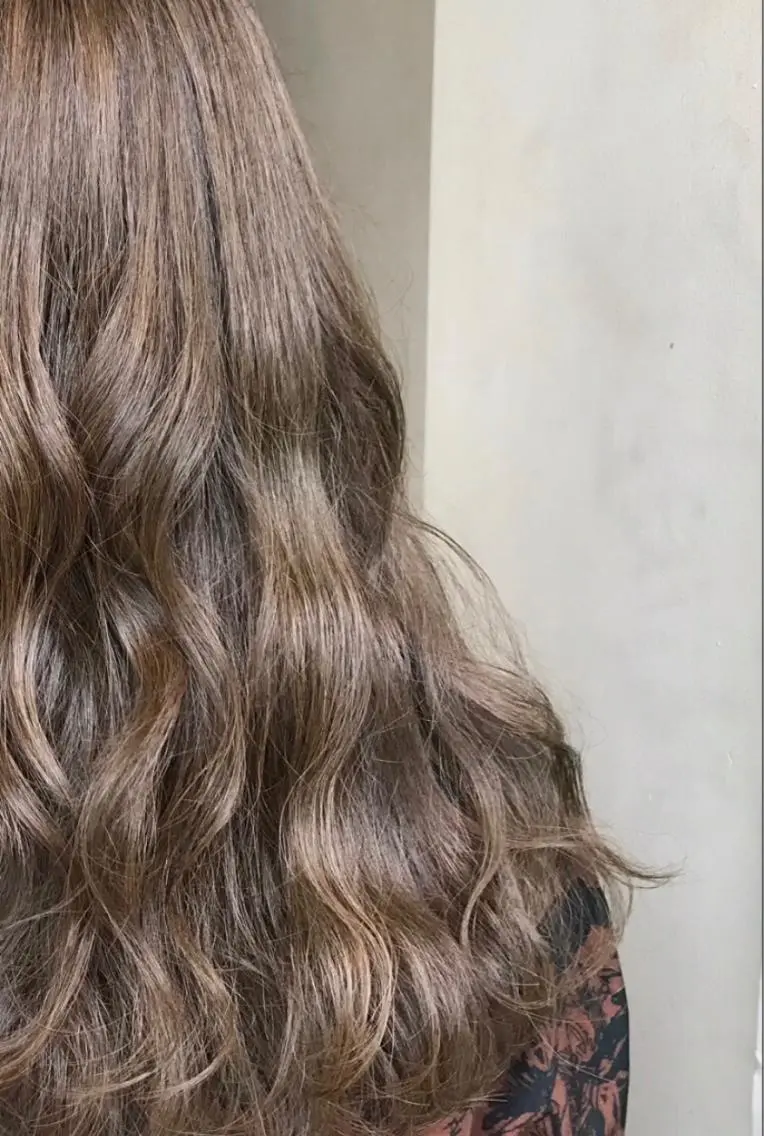 ロング ハイライト 平山 愛理のヘアスタイル