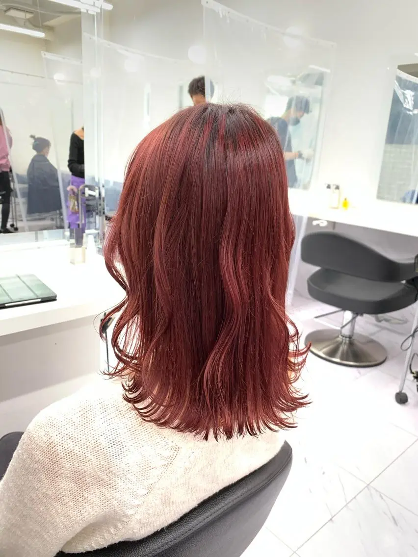 セミロング カラー ヘアアレンジ 🩵 JURI🩵のヘアスタイル