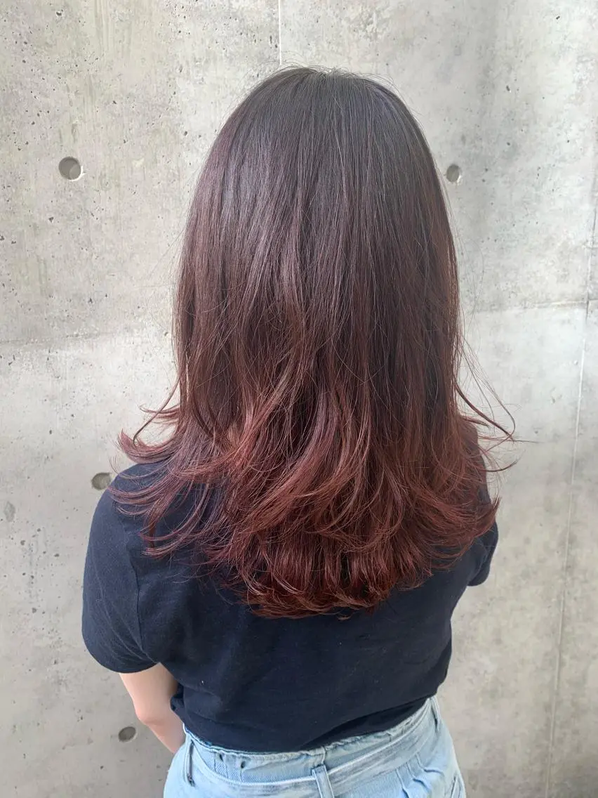ミディアム カラー パーマ ヘアアレンジ 加藤 綾華のヘアスタイル