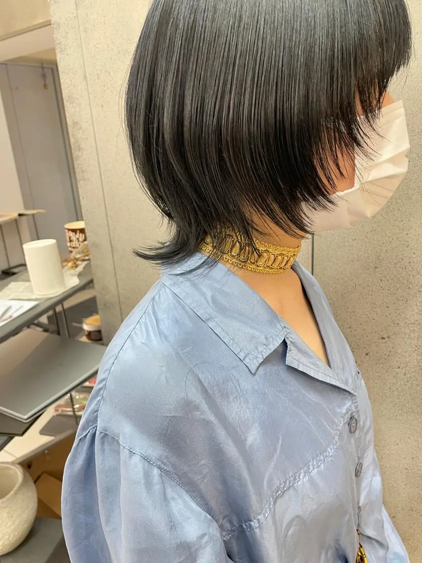 ショート カラー ウルフカット パーマウルフショート 濱田匠のヘアスタイル