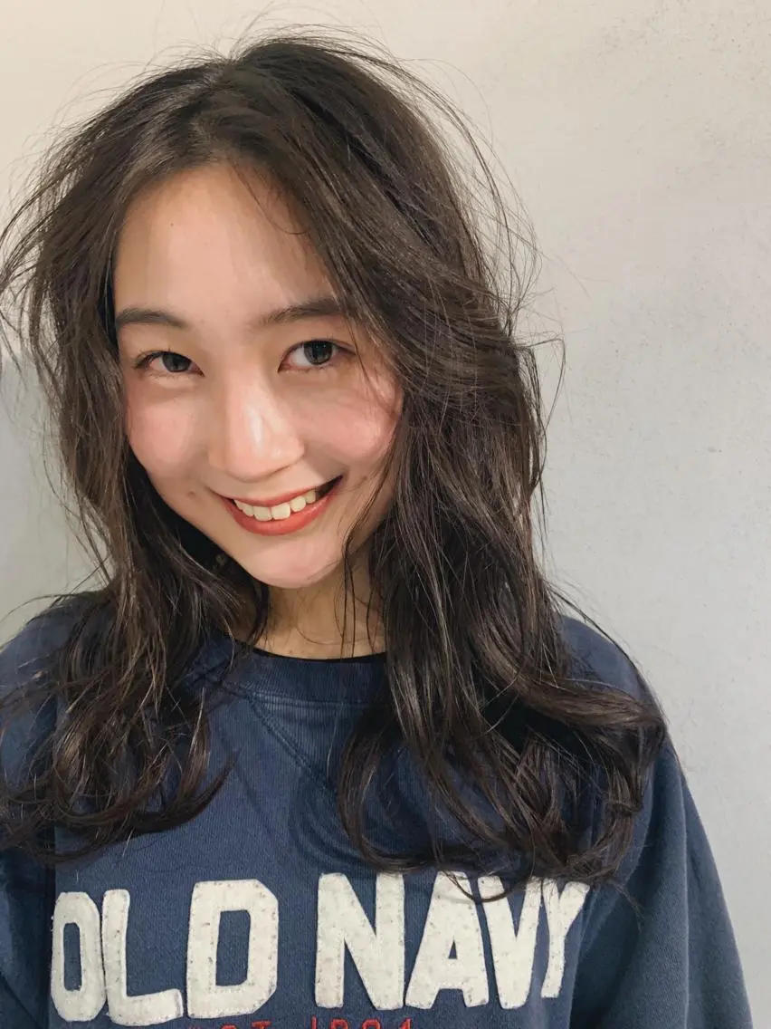 ロング カラー パーマ ボブパーマコテ巻き風 パーマNo1深江秀平のヘアスタイル
