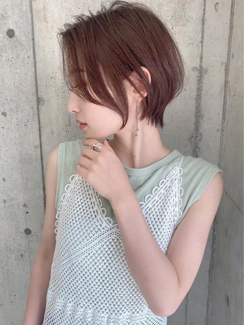 ショート カラー 似合わせカット ショートヘア ヘアカラー トリートメント 韓国ヘア/髪質改善 /Harunaのヘアスタイル