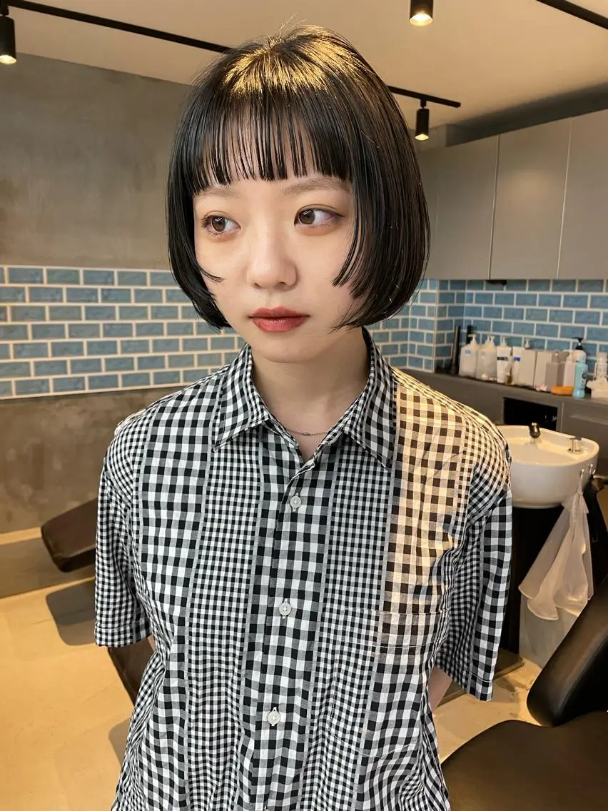 ショート カラー ボブ ショートヘア カット ヘアカラー トリートメント 👑ボブはお任せ ミヤノ👑のヘアスタイル