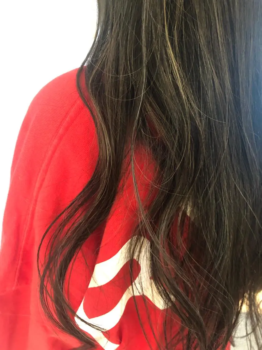 ロング カラー ハイライトカラー ハイライト 韓国hair ·͜· watanabeのヘアスタイル