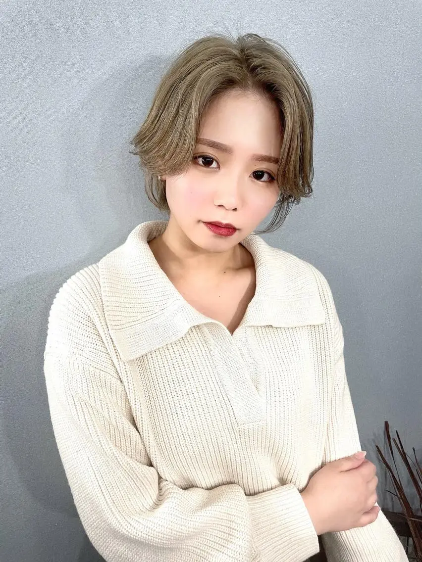 ショート カラー ショートボブ ブリーチ ハイトーンカラー ボブ ショートヘア ヘアカラー トリートメント 【 DIPTH 】 代表コウキ🥇のヘアスタイル