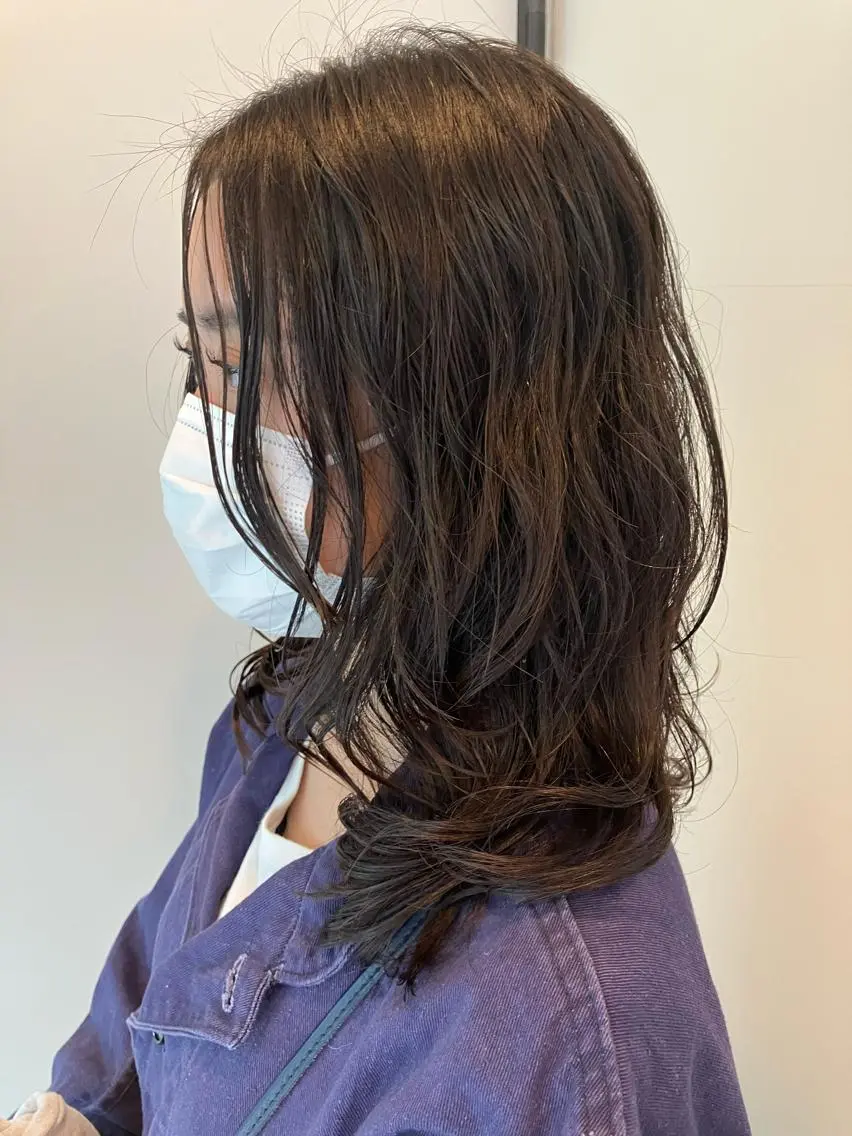 ロング パーマ デジタルパーマ Hair&Make Nahoのマツエク・マツパデザイン