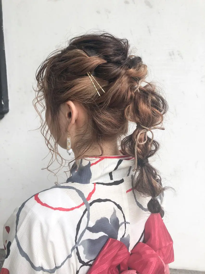 ヘアアレンジ 似合わせ艶髪カラー ❤️ハダユミのヘアスタイル