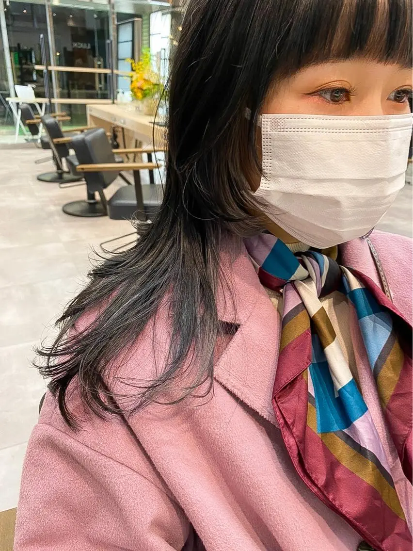ロング カラー ブリーチ パープルカラー marble by KENJEのヘアスタイル