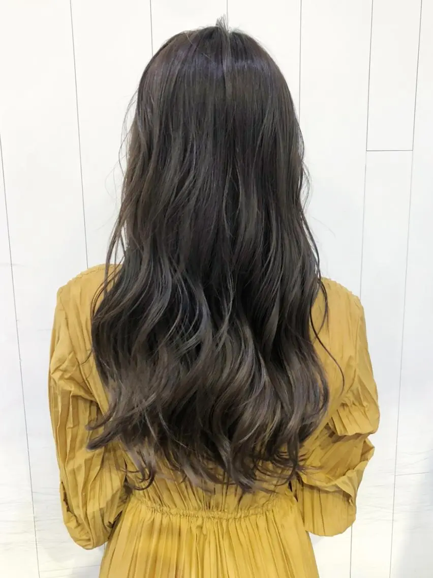 セミロング カラー パーマ ヘアアレンジ アッシュ ITbyALBUM 中野店のヘアスタイル