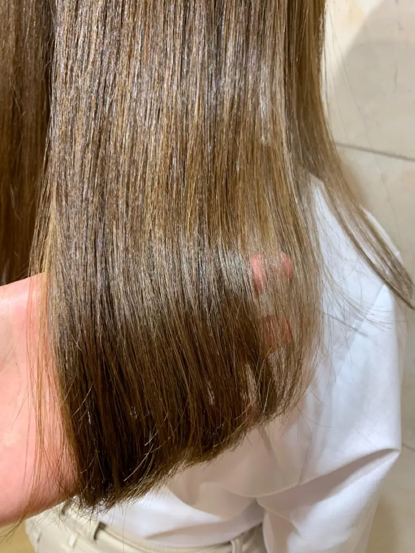 セミロング カラー 髪質改善 ヘアカラー トリートメント 清水　仰士 ROW町田のヘアスタイル