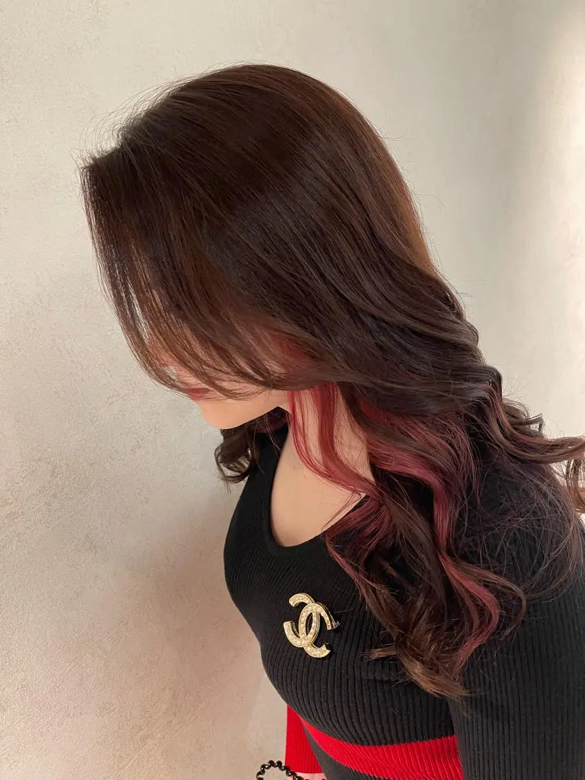 セミロング カラー 市村 正義のヘアスタイル