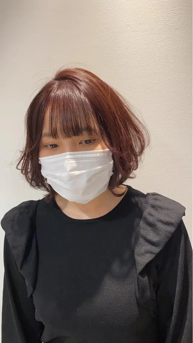 ミディアム カラー ピンクカラー ピンクパープル パープルカラー カット ヘアカラー トリートメント ヘアセット 💜髪質改善美髪💜 星野清光のヘアスタイル