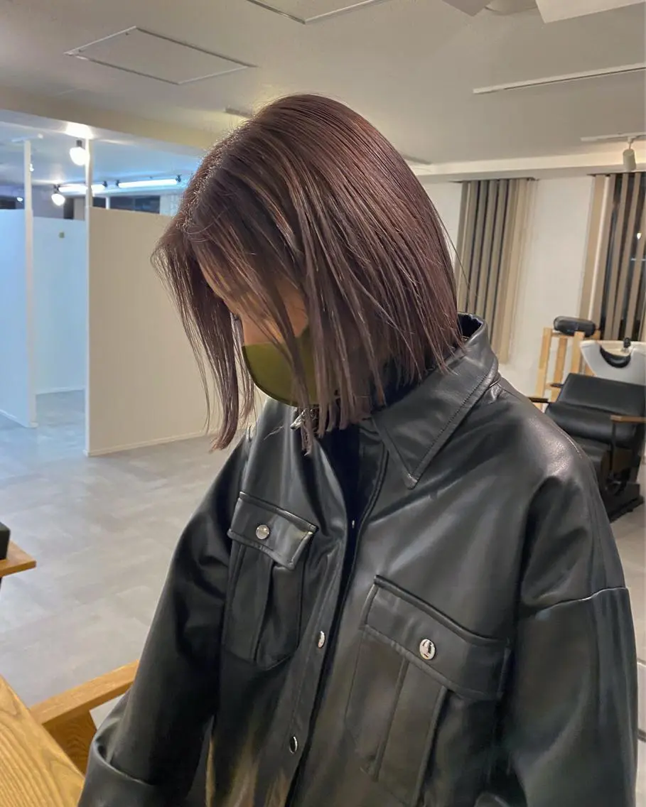 ショート カット ヘアカラー トリートメント 南堀江レイヤーカット MIKU🍒のヘアスタイル