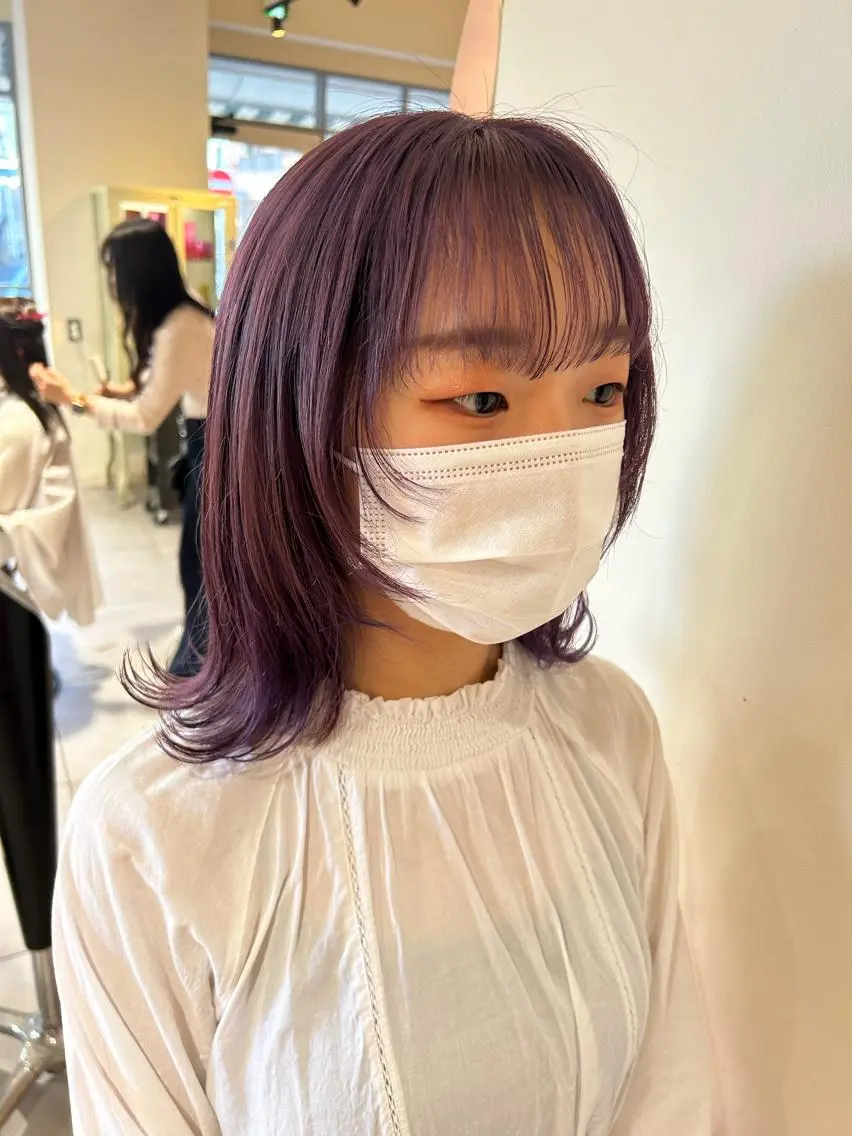 ミディアム カラー 関口 桃花🌷 暖色カラーのヘアスタイル