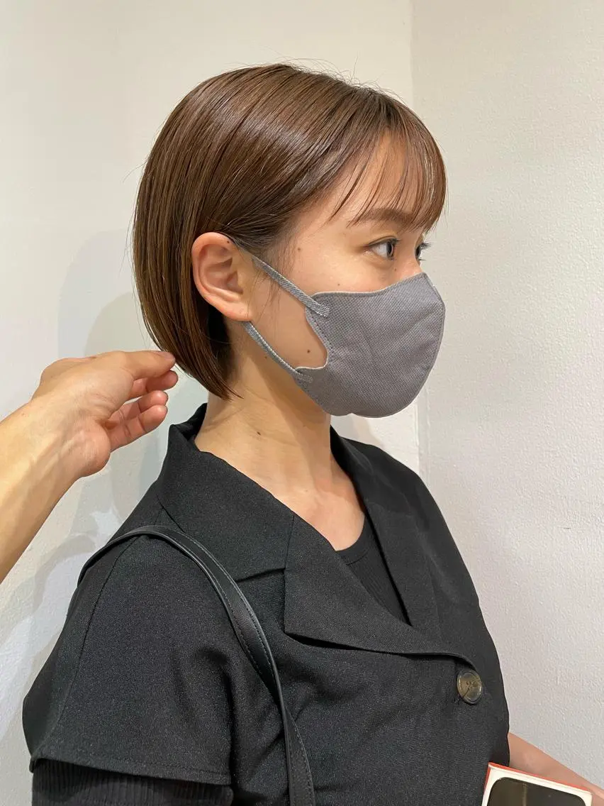 ショート カラー ボブ カット ヘアカラー トリートメント 👑ボブはお任せ ミヤノ👑のヘアスタイル