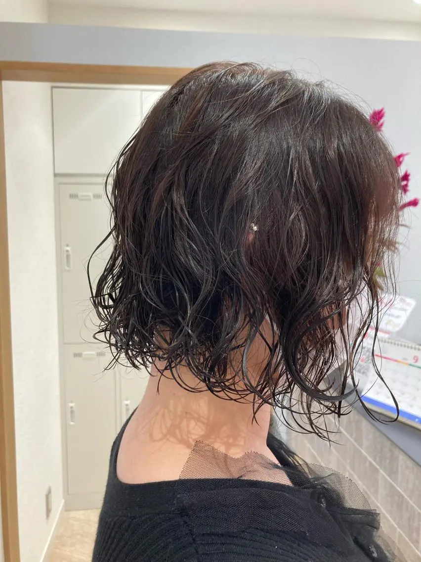 ショート パーマ ニュアンスパーマ cyan SANAMIのヘアスタイル