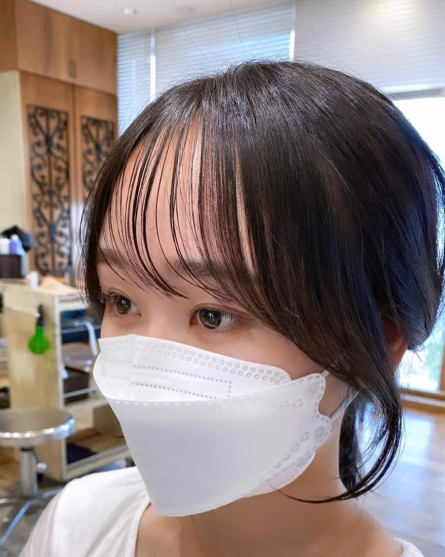 セミロング カラー カット ヘアカラー トリートメント 顔まわりカット🌟 くびれヘア/寺門遥輝のヘアスタイル