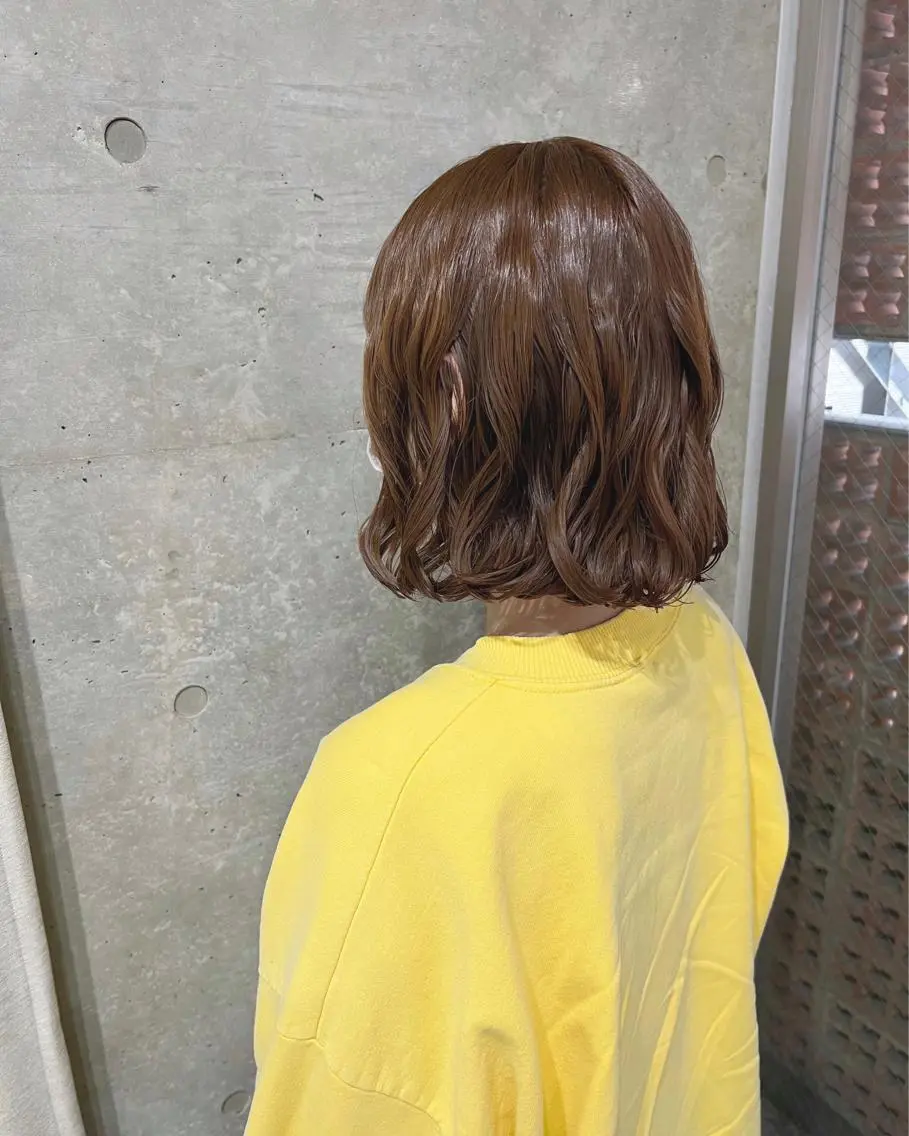 ショート パーマ カット パーマ トリートメント ボブパーマコテ巻き風 パーマNo1深江秀平のヘアスタイル