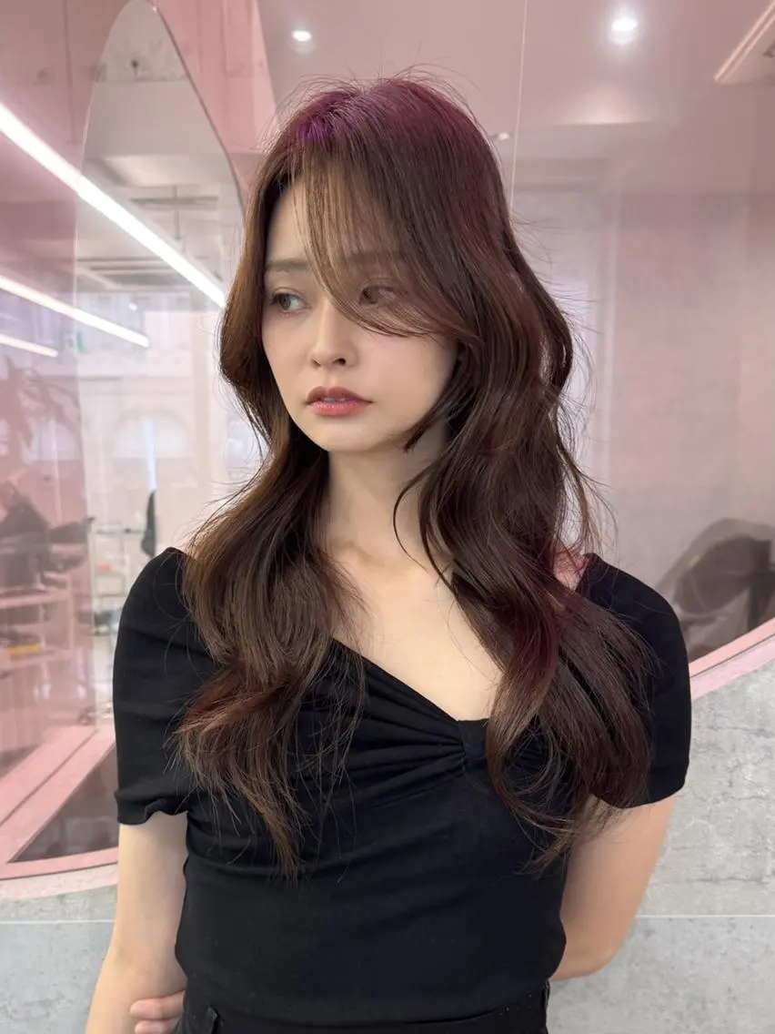 ロング カラー カット ヘアカラー トリートメント ヘアセット レイヤー＆カラー 人気美容師倉崎涼のヘアスタイル