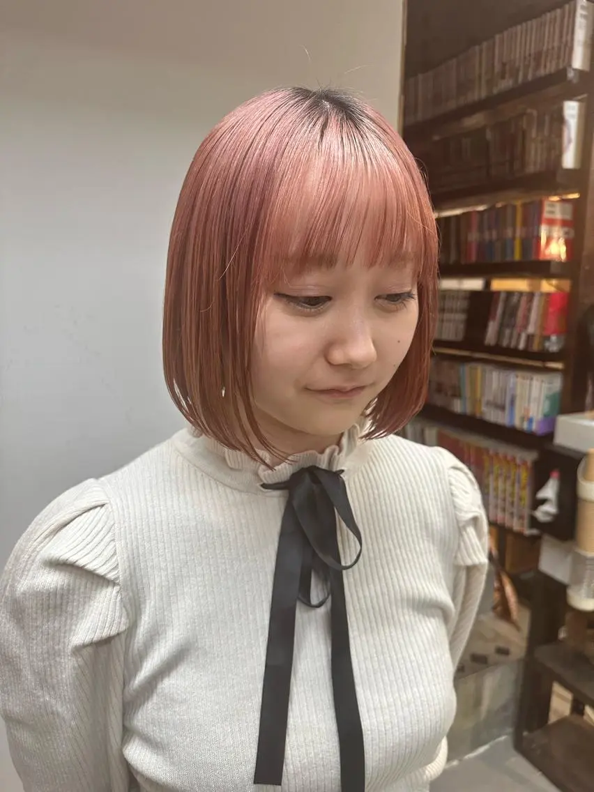 ショート カラー ボブ カット トリートメント マツダテ ホノカのヘアスタイル