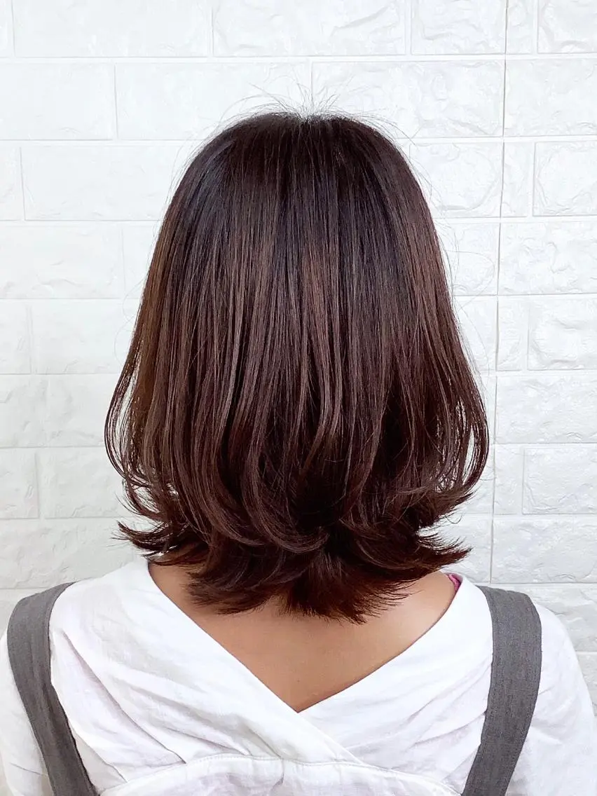 ミディアム カラー 髪質改善縮毛矯正 美容師✂️山崎竜二のヘアスタイル