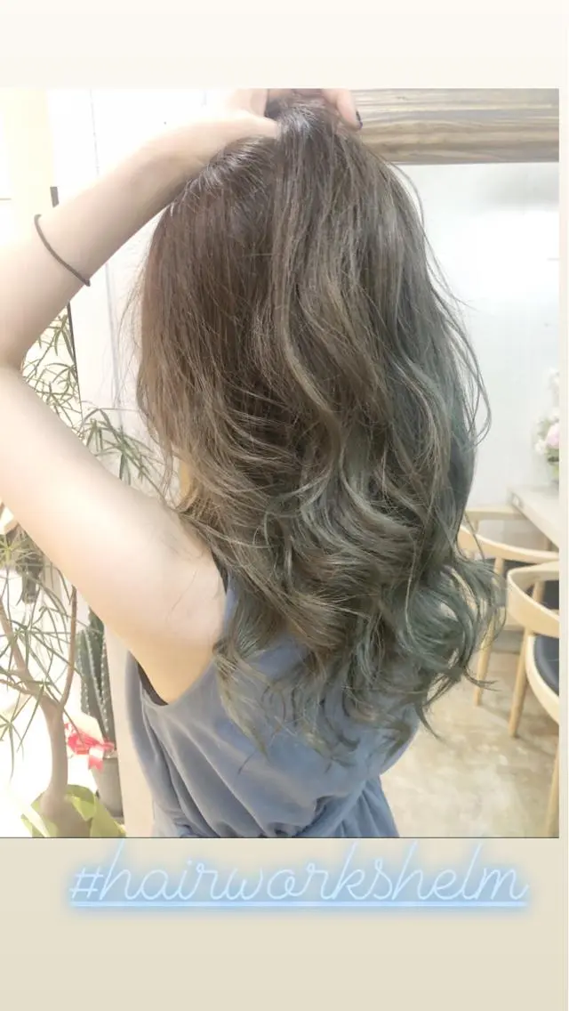 ロング ヘアカラー 南都 良太のヘアスタイル