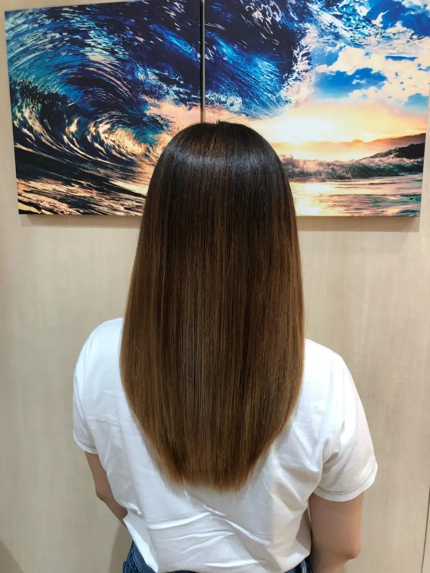 セミロング パーマ 縮毛矯正 カット 縮毛矯正 トリートメント 韓国ヘアメイク🎀/ 縮毛矯正✨山本媛香のヘアスタイル