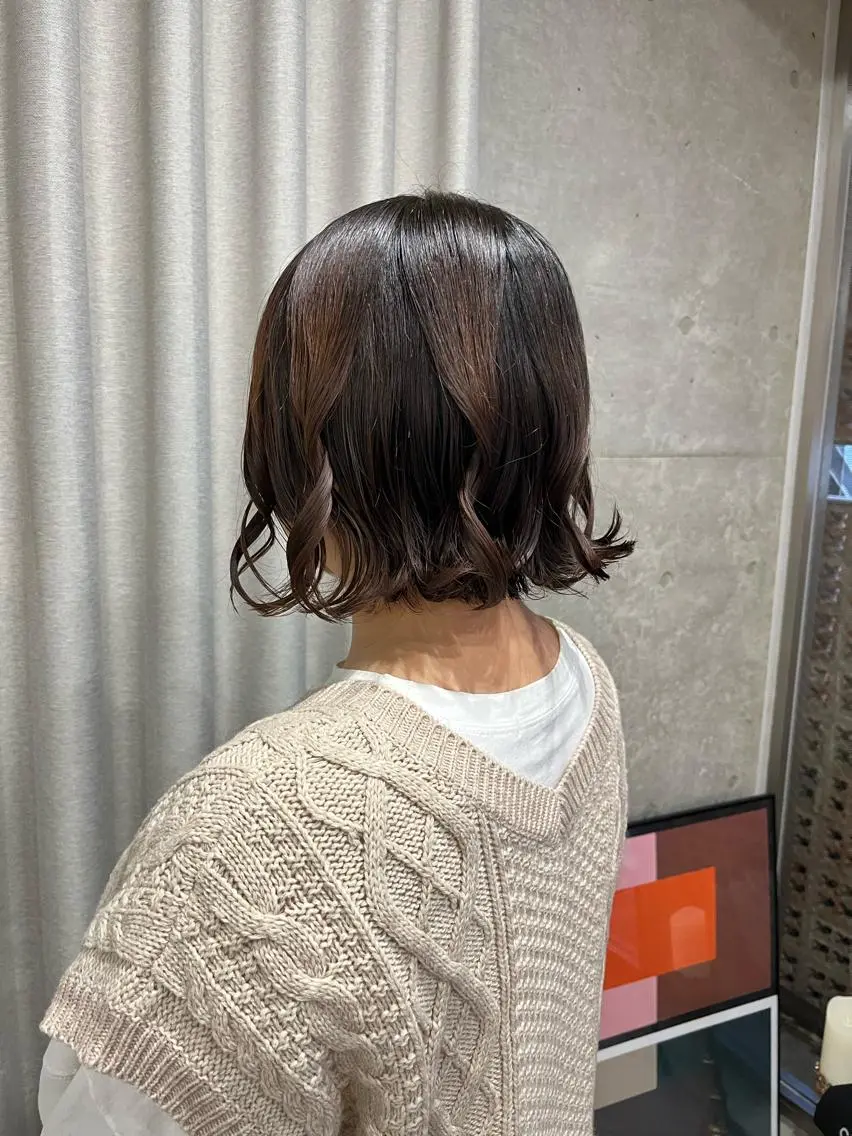 ショート パーマ カット パーマ ロングパーマ木村 ボブパーマのヘアスタイル