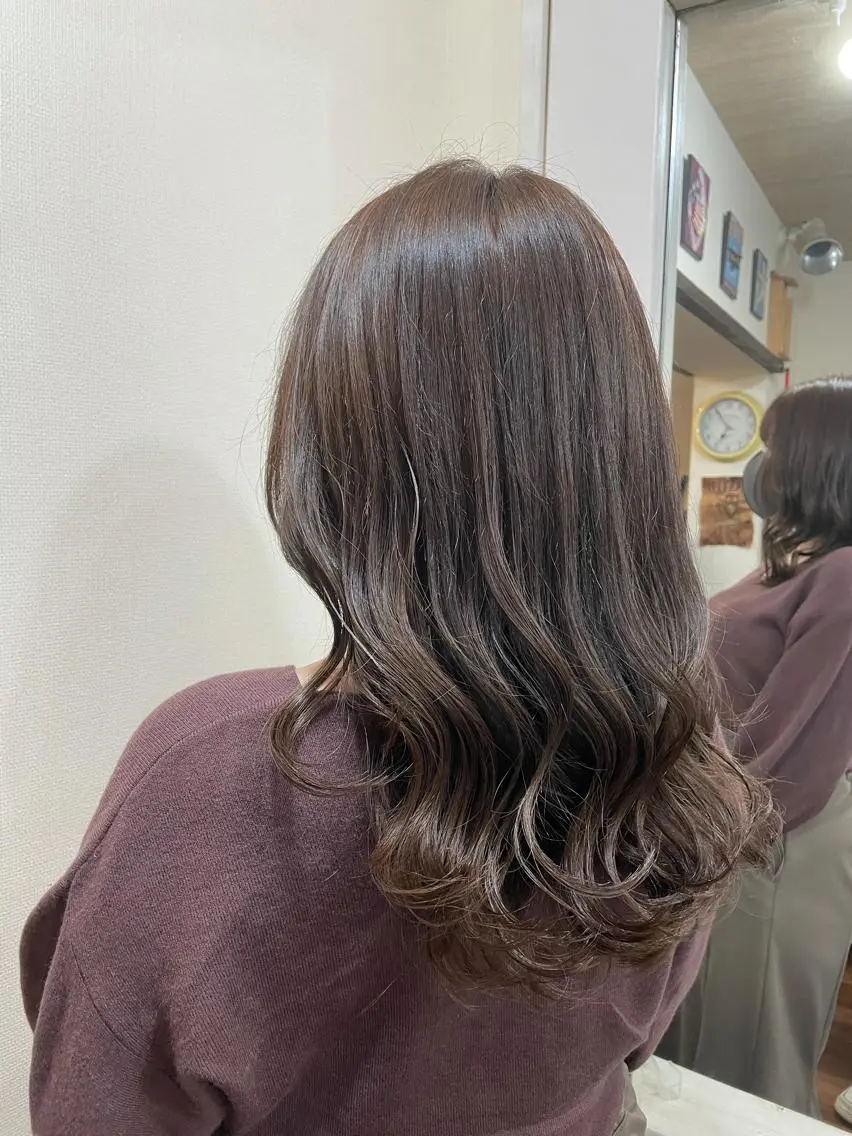 セミロング 髪質改善 カット ヘアカラー トリートメント ヘッドスパ 縮毛矯正の達人 ☆ 松本のヘアスタイル