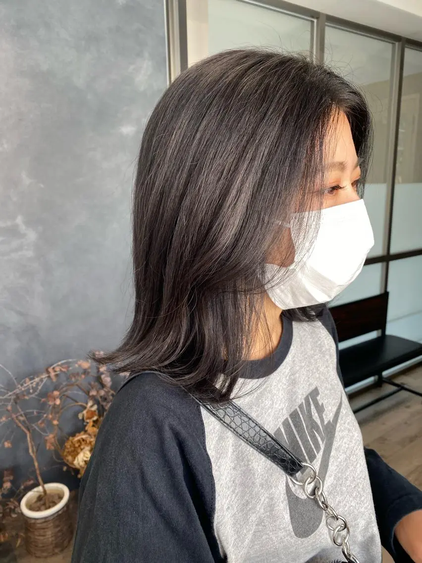 ミディアム ヘアカラー ハイトーンボブ Mizuki.のヘアスタイル