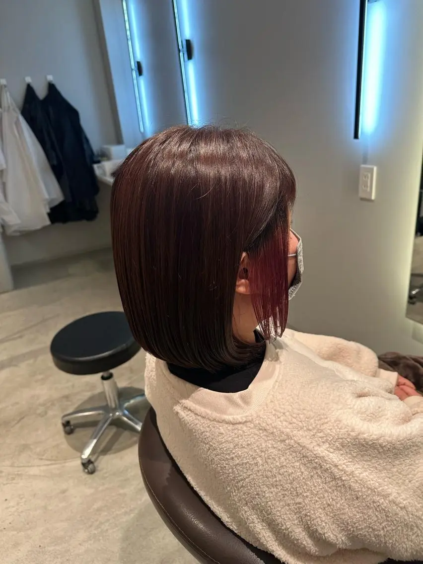 ショート カラー 髪質改善ストレート 中林優太のヘアスタイル