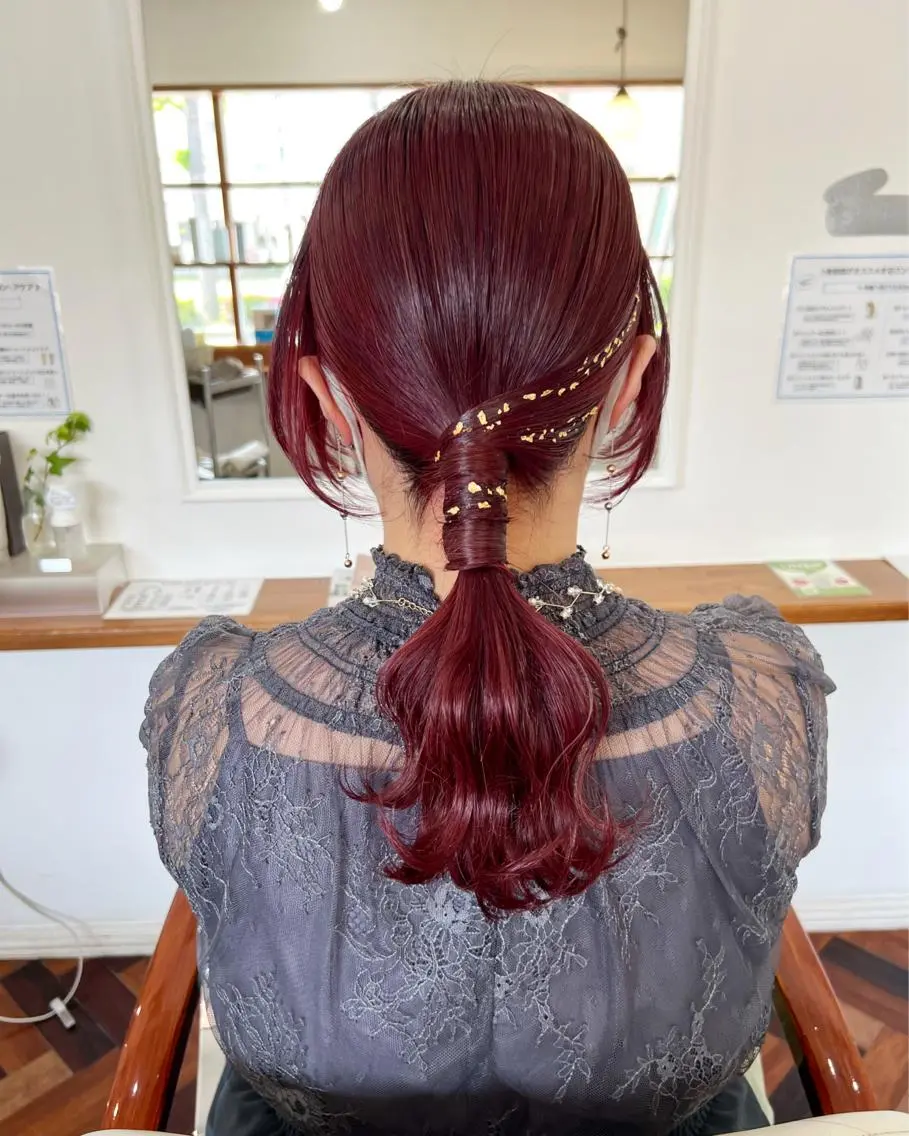 セミロング ヘアアレンジ WATANABE MISAKIのヘアスタイル