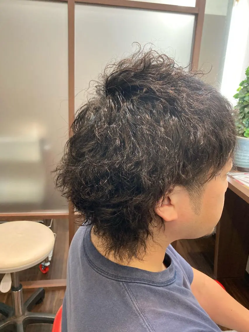 パーマ メンズ カット パーマ 藤森 達也のヘアスタイル