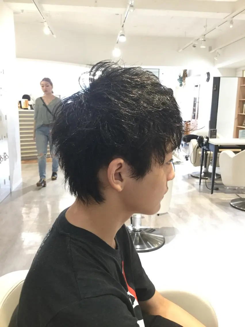 ショート パーマ メンズ 金子 富士のヘアスタイル