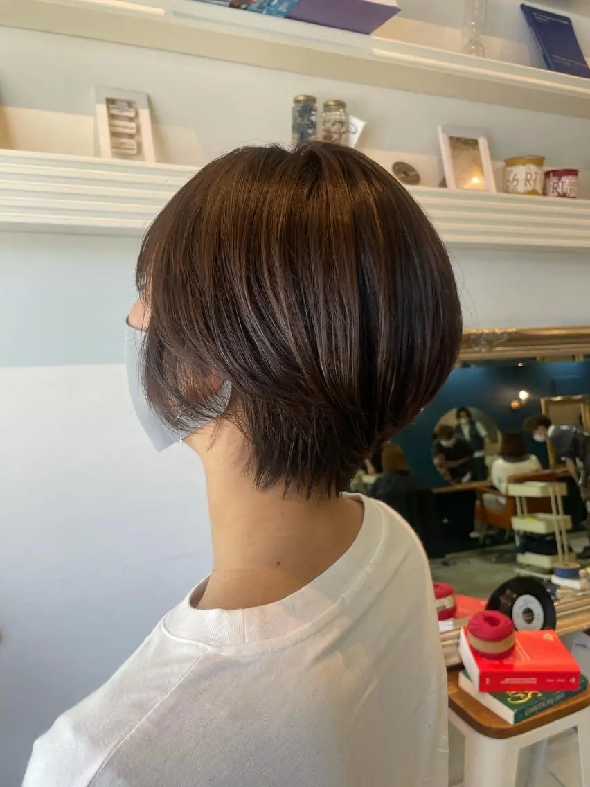 ショート カラー 丸みショート ブラウンカラー ショコラブラウン ショートヘア 💐パーソナルカラー /市橋加菜💐のヘアスタイル