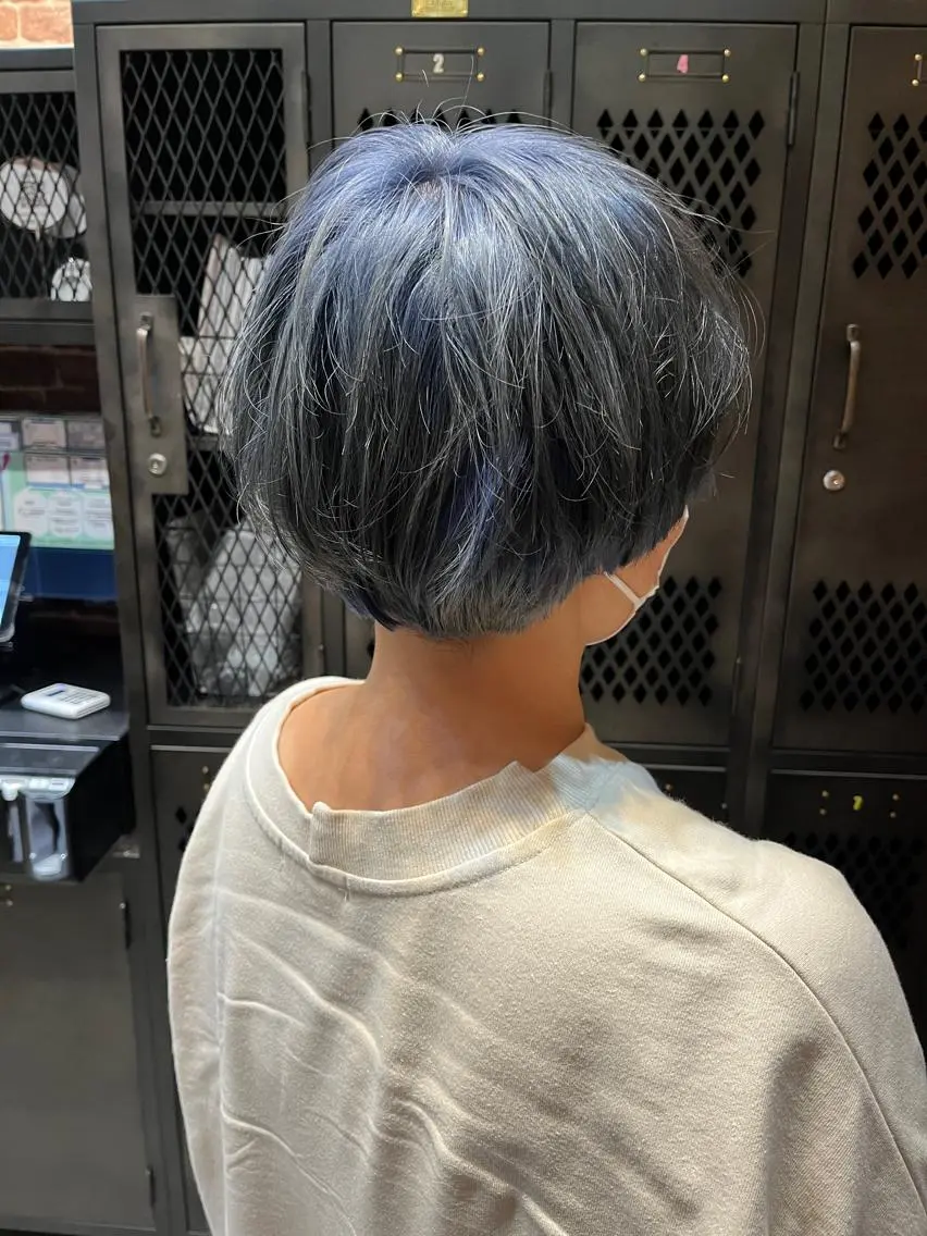 ショート カラー パーマ ヘアアレンジ メンズ キッズ ネイル マツエク・マツパ アイブロウ メンズハイライト メンズパーマ ブラウンカラー ケアカラー 透明感カラー 久木原 ゆりのヘアスタイル