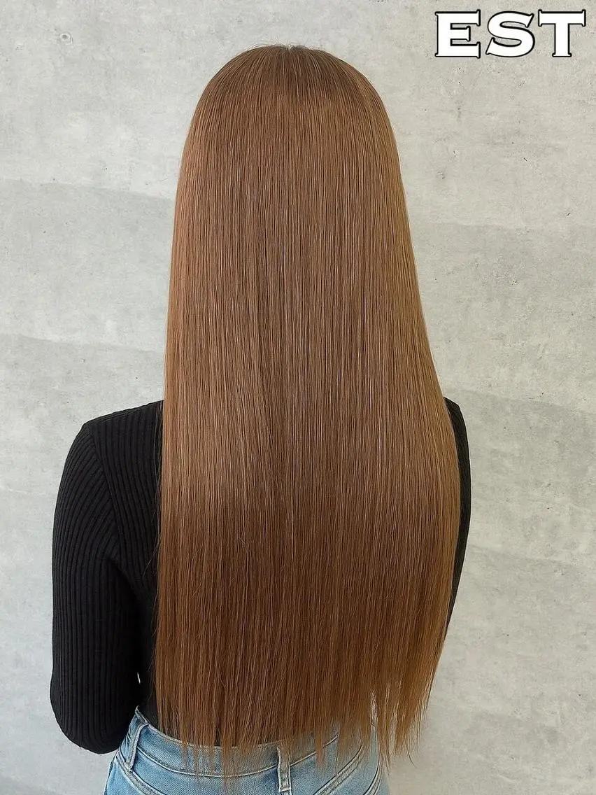 カラー ロング シールエクステ バレイヤージュ ベージュカラー ブリーチ ケアブリーチ M. KANAのヘアスタイル