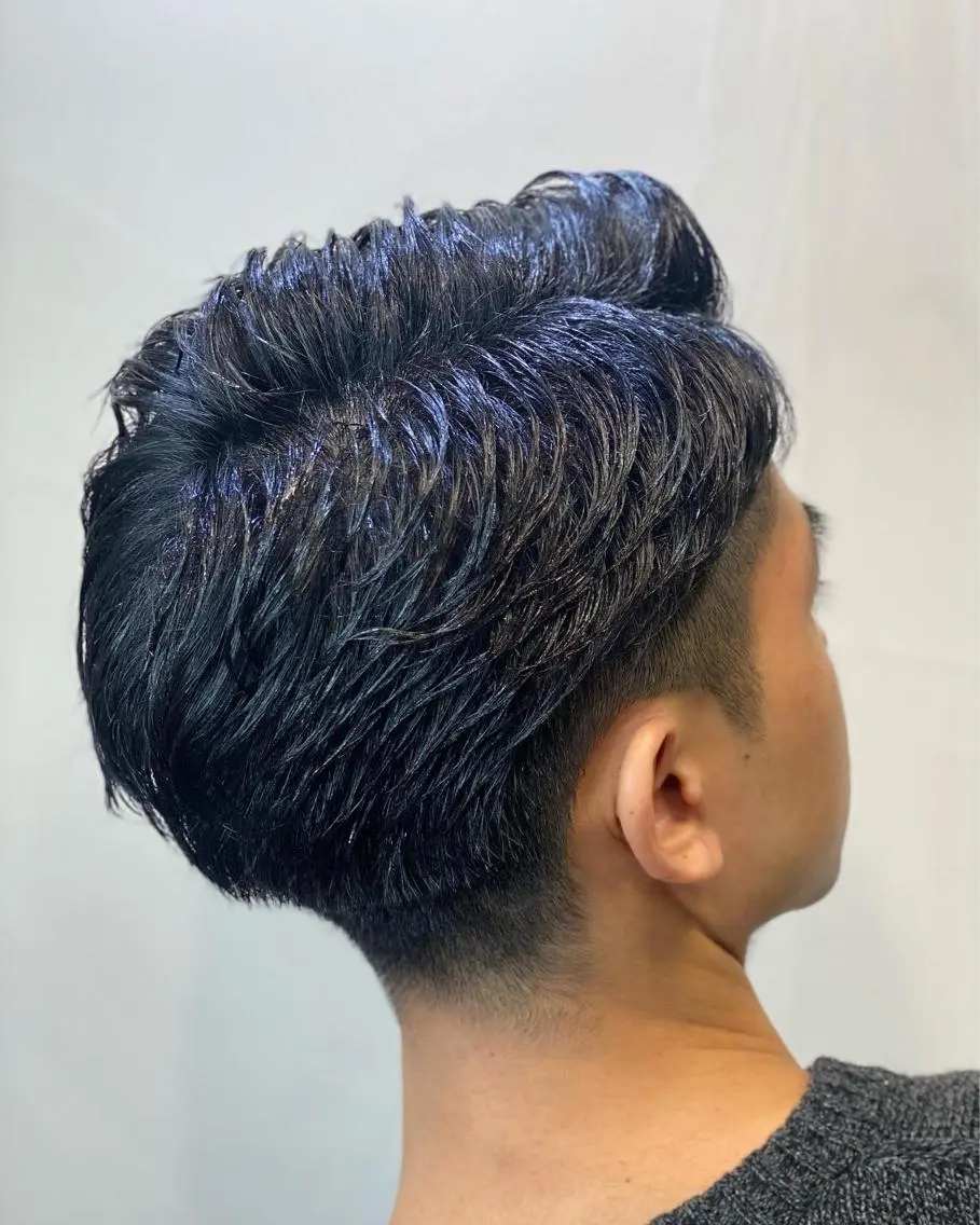 ショート パーマ メンズ 浅見 天翔のヘアスタイル