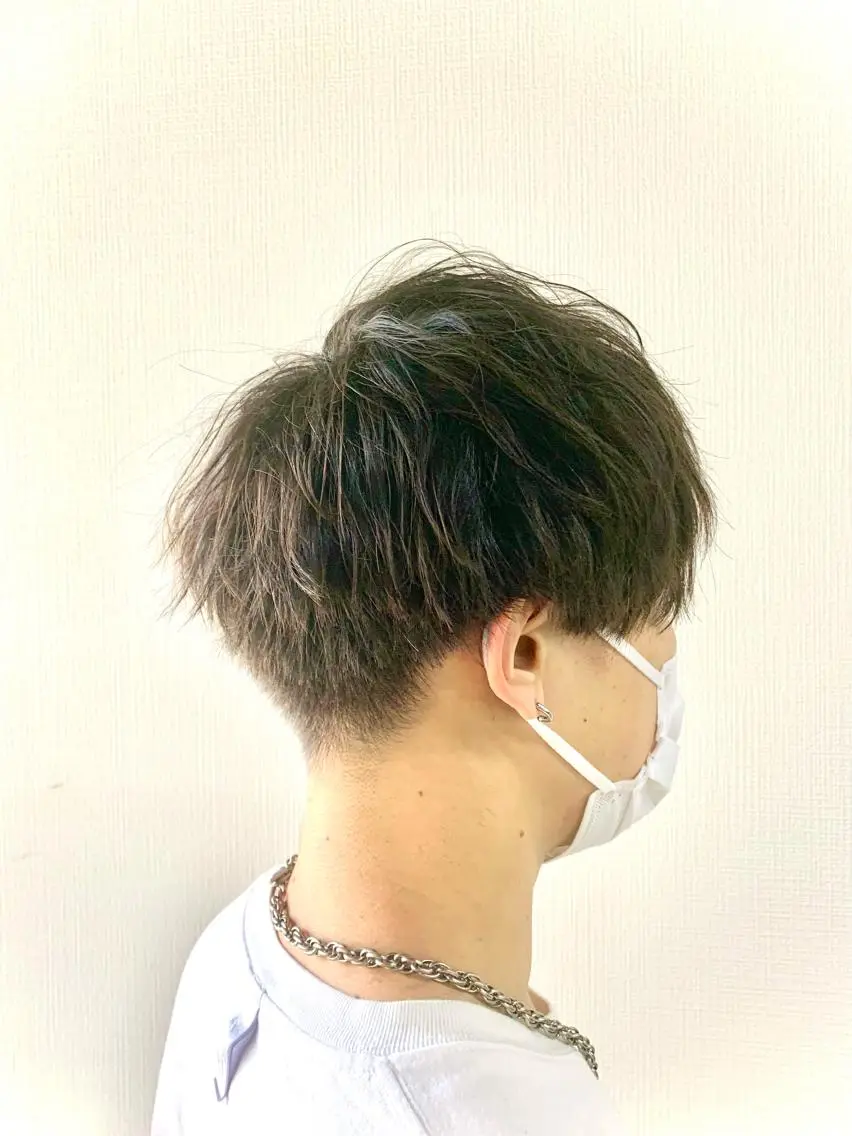 ショート パーマ メンズ カット ヘアカラー ゲーマー美容師 KENTOのヘアスタイル