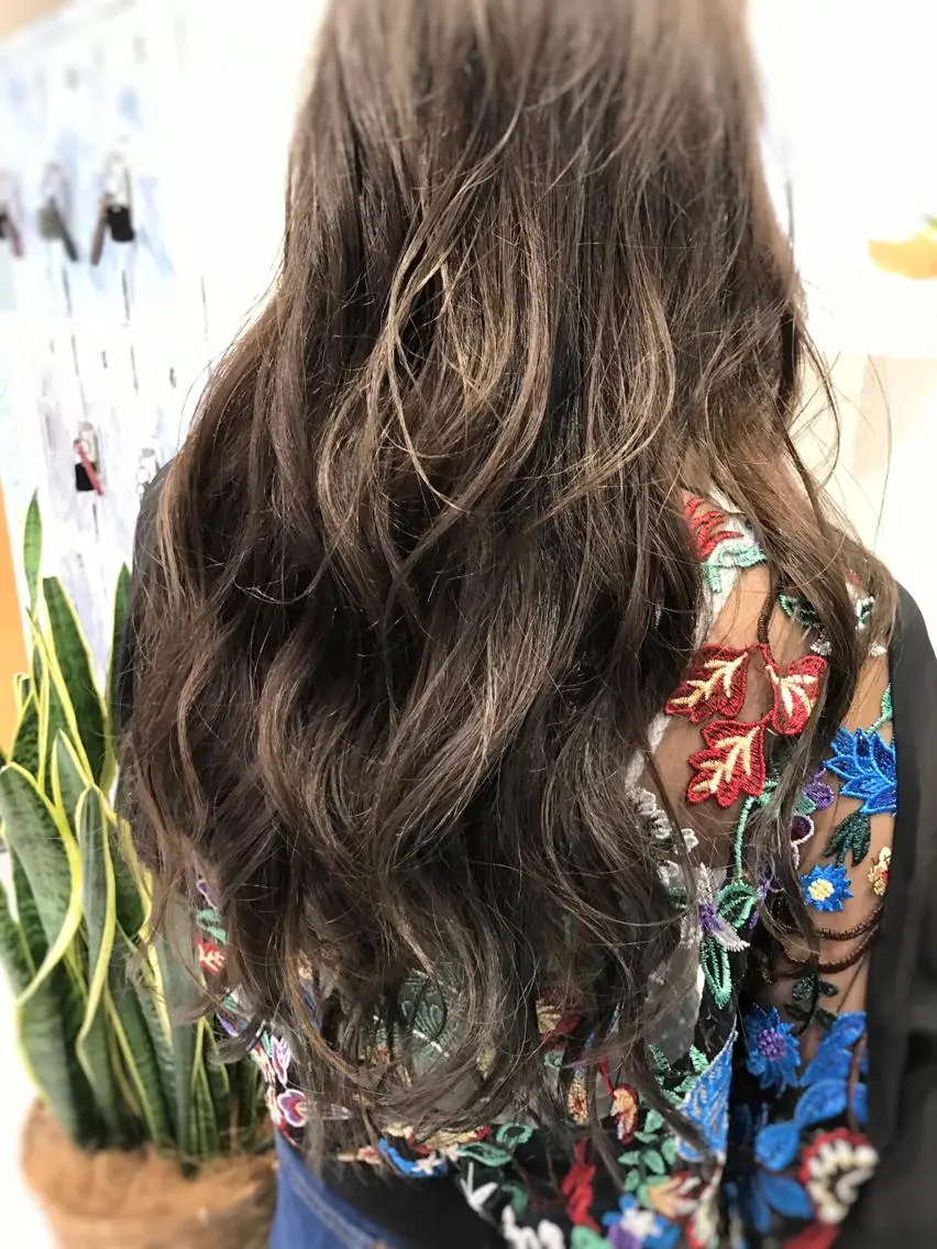 ロング カラー ベージュカラー 外国人風カラー 松本 明日可のヘアスタイル