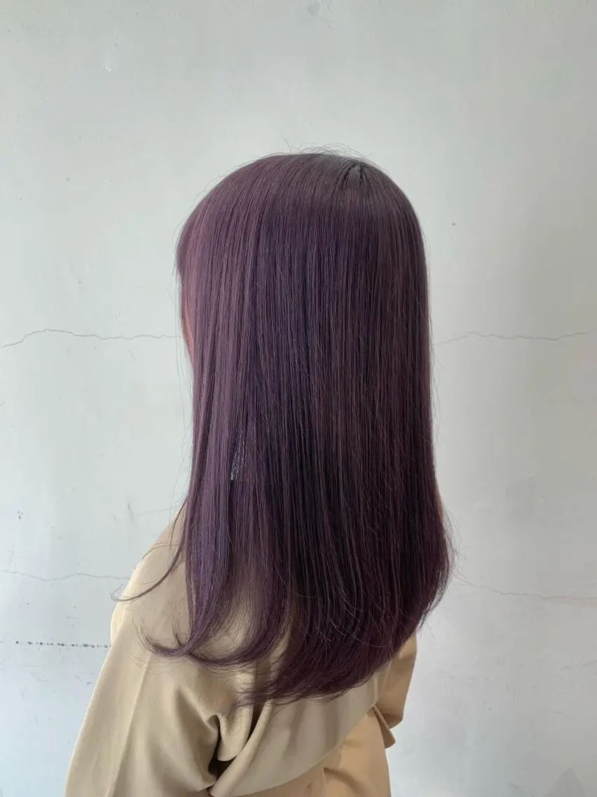 ミディアム カラー ヘアアレンジ ブリーチ ケアブリーチ ラベンダーカラー ピンクカラー パープルカラー ヘアカラー トリートメント THE./ブリーチ 透感カラー/髪質改善のヘアスタイル
