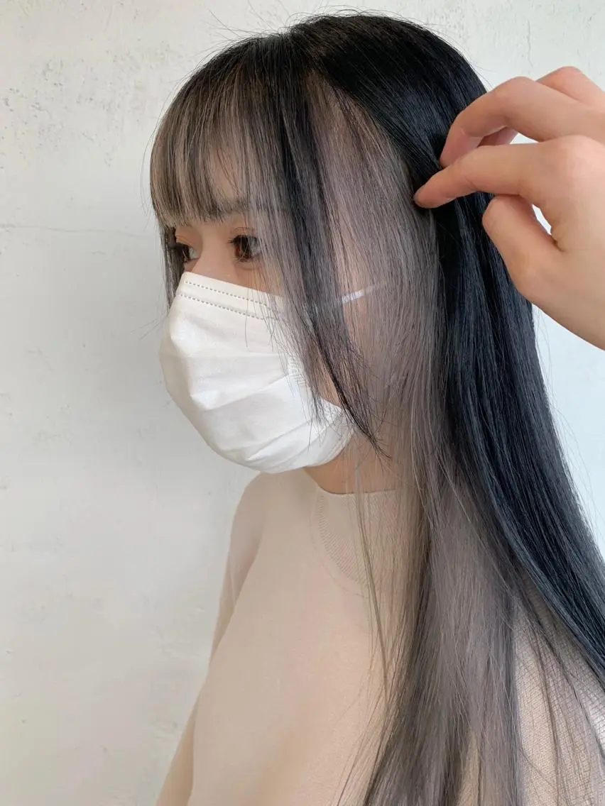ロング カラー ヘアアレンジ ミストバング ブリーチ フェイスフレーミング カット ヘアカラー トリートメント 艶ハイトーン/ヘア アレンジAYAKAのヘアスタイル