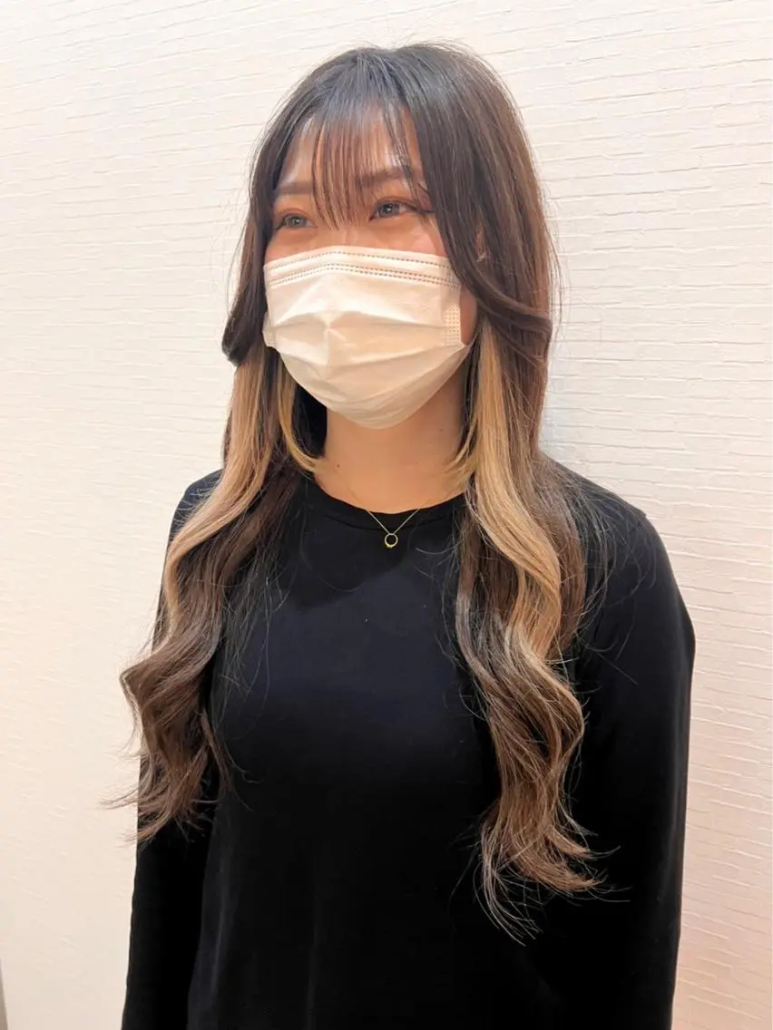ロング カラー ヘアカラー&縮毛矯正 STAR☆RIVERのヘアスタイル