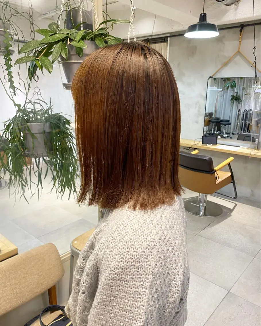 ミディアム パーマ カット 縮毛矯正 トリートメント noa/ 渋谷のヘアスタイル